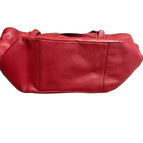 Coach Park Metro Carrier Tote Red Leather Shoulder Bag F23284 - Picture 4 of 7